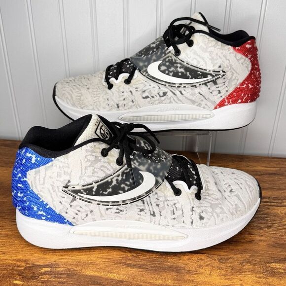Nike Other - Nike KD 14 Size 12 Academy Promo EYBL Multicolor Black White Red Blue DM8348-900